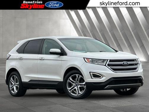 White Platinum Clearcoat Metallic 2016 Ford Edge Titanium