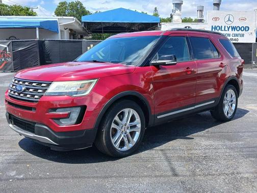Red 2017 Ford Explorer sport