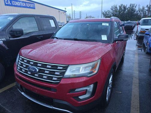 Red 2017 Ford Explorer sport
