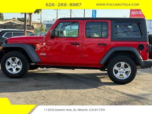 Red 2018 Jeep Wrangler Unlimited Sport S