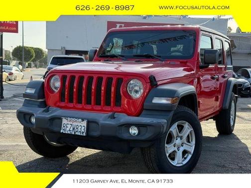 Red 2018 Jeep Wrangler Unlimited Sport S