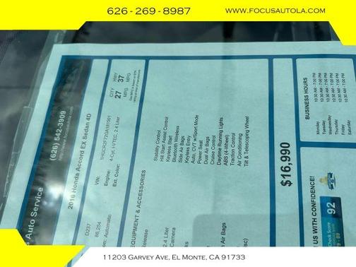 2016 Honda Accord EX