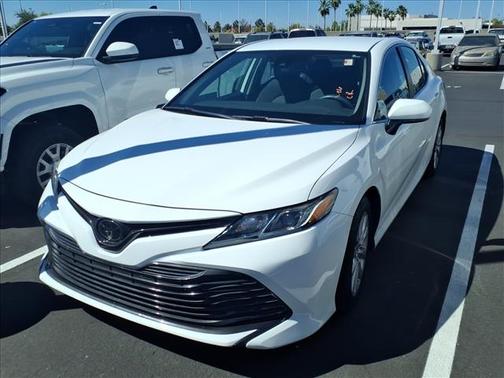 WHITE 2019 Toyota Camry LE