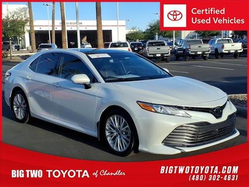 WHITE 2020 Toyota Camry XLE