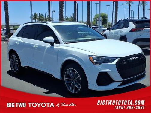 WHITE 2022 Audi Q3 45 S line Premium