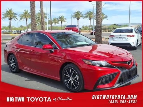 RED 2021 Toyota Camry SE