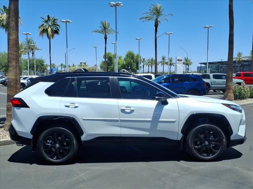 WHITE 2023 Toyota RAV4 Hybrid SE
