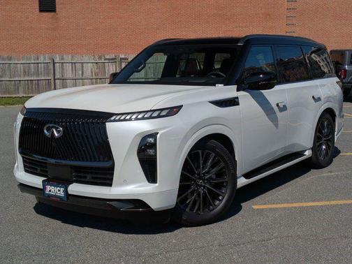 Radiant White/Black Obsidian 2025 INFINITI QX80 AUTOGRAPH AWD