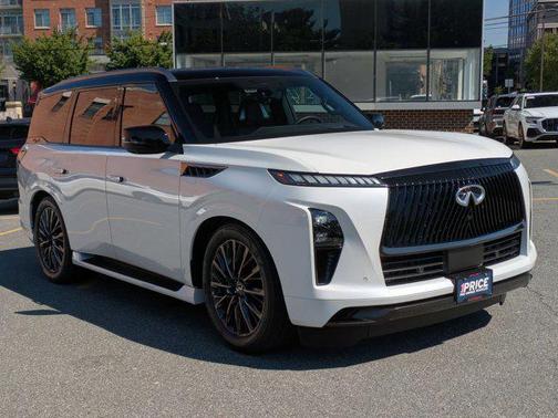 Radiant White/Black Obsidian 2025 INFINITI QX80 AUTOGRAPH AWD