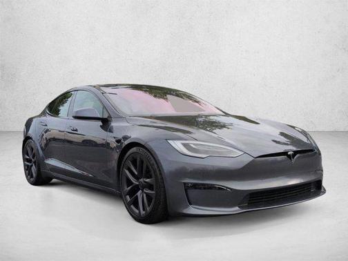 Silver/Gray 2021 Tesla Model S Plaid