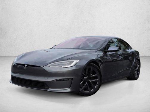 Silver/Gray 2021 Tesla Model S Plaid