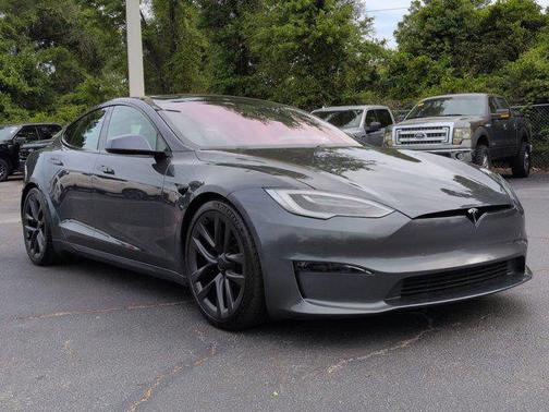 Silver/Gray 2021 Tesla Model S Plaid
