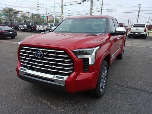 Supersonic Red 2024 Toyota Tundra Hybrid Capstone