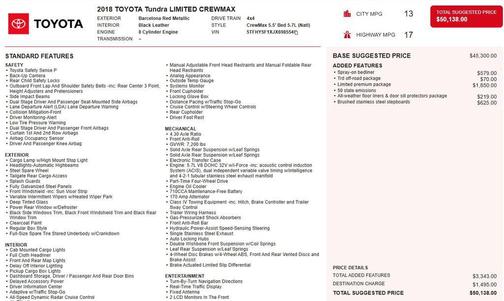 2018 Toyota Tundra Limited