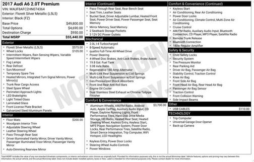 2017 Audi A6 2.0T Premium