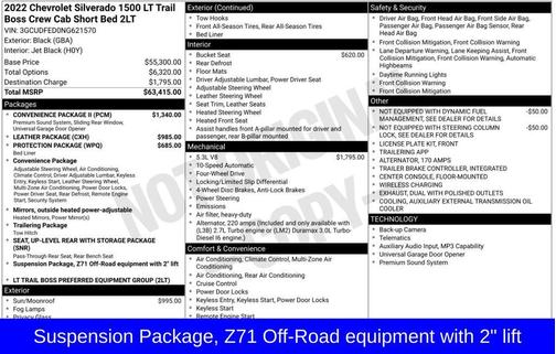 Black 2022 Chevrolet Silverado 1500 LT Trail Boss