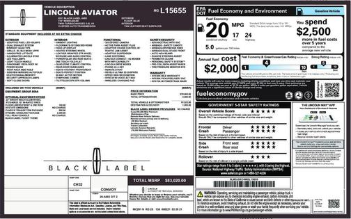 FLIGHT BLUE 2021 Lincoln Aviator Black Label AWD