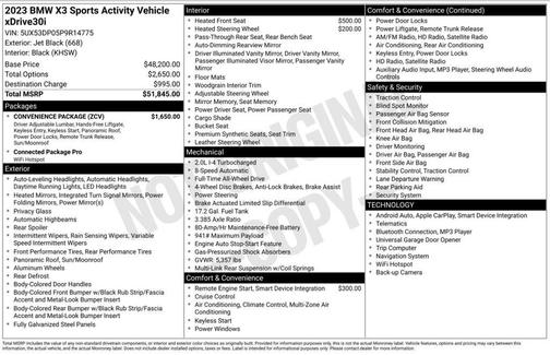 Jet Black 2023 BMW X3 xDrive30i
