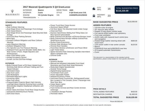 2017 Maserati Quattroporte S Q4 GranLusso