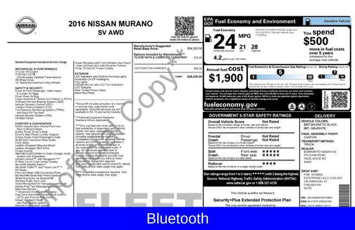 Magnetic Black 2016 Nissan Murano SV