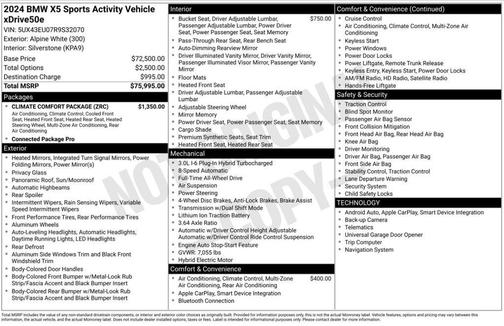 Alpine White 2024 BMW X5 PHEV xDrive50e