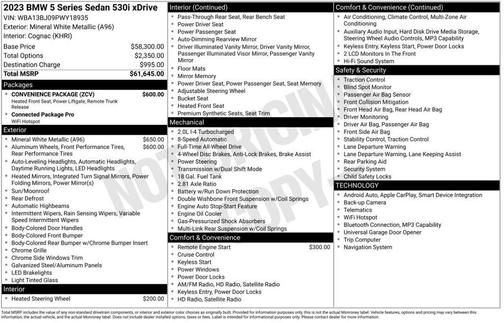 Mineral White Metallic 2023 BMW 530 530i xDrive