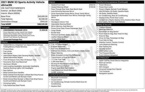 2021 BMW X3 xDrive30i