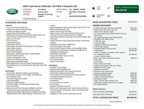 2024 Land Rover Defender X-Dynamic SE