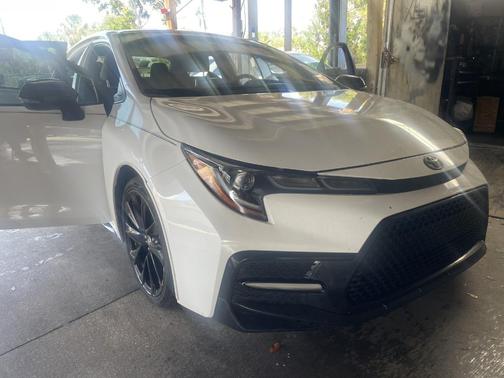 Super White 2021 Toyota Corolla Nightshade