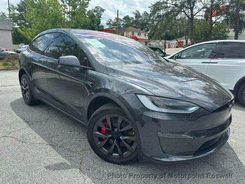 Solid Black 2024 Tesla Model X Plaid Tri Motor All-Wheel Drive