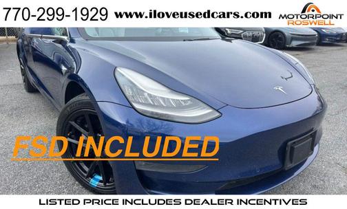 Deep Blue Metallic 2018 Tesla Model 3 Long Range