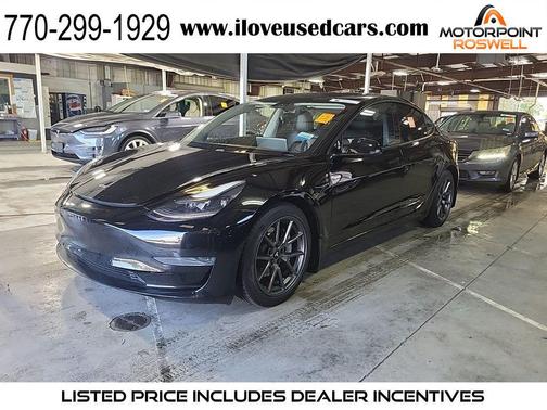 Solid Black 2021 Tesla Model 3 Standard Range Plus