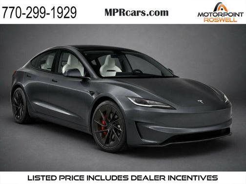 Solid Black 2024 Tesla Model 3 Performance