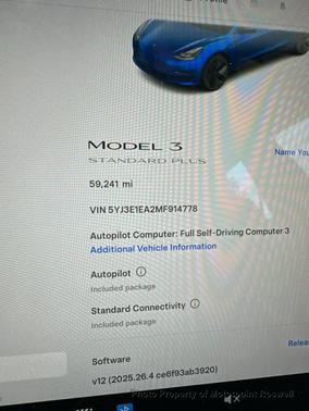 2021 Tesla Model 3 Standard Range Plus
