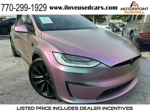 PINK 2023 Tesla Model X Plaid Tri Motor All-Wheel Drive