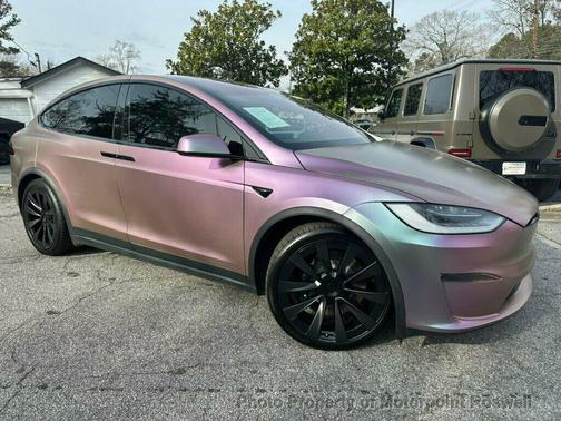 PINK 2023 Tesla Model X Plaid Tri Motor All-Wheel Drive