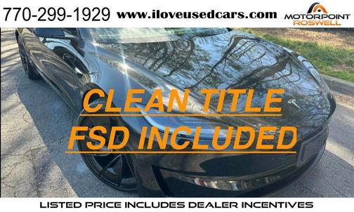 Solid Black 2024 Tesla Model 3 Performance