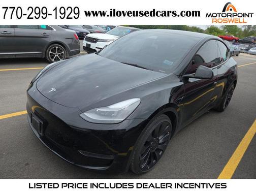 Solid Black 2023 Tesla Model Y Performance Dual Motor All-Wheel Drive