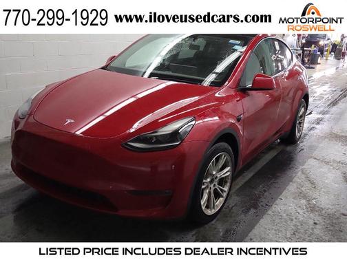 Red Multi-Coat 2023 Tesla Model Y Long Range Dual Motor All-Wheel Drive