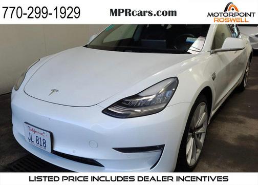 Pearl White Multi-Coat 2018 Tesla Model 3 Long Range