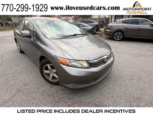 Grey 2012 Honda Civic 4dr Automatic CNG