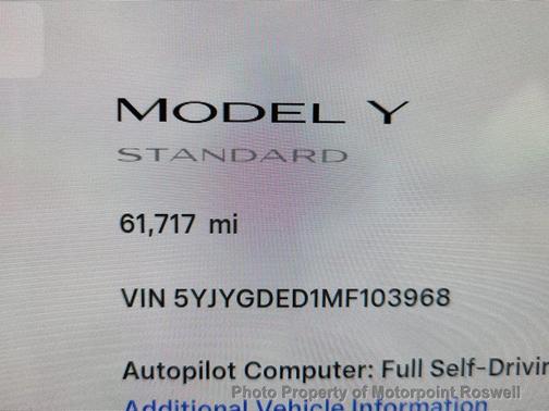 2021 Tesla Model Y Standard Range Rear-Wheel Drive