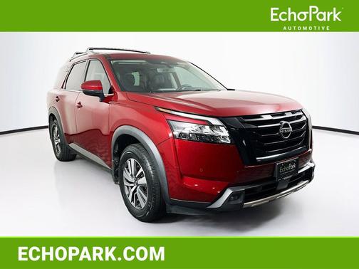Red 2023 Nissan Pathfinder SL FWD