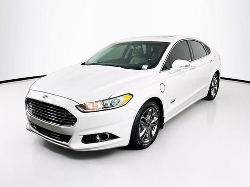 White Platinum Metallic Tri-Coat 2016 Ford Fusion Energi Titanium