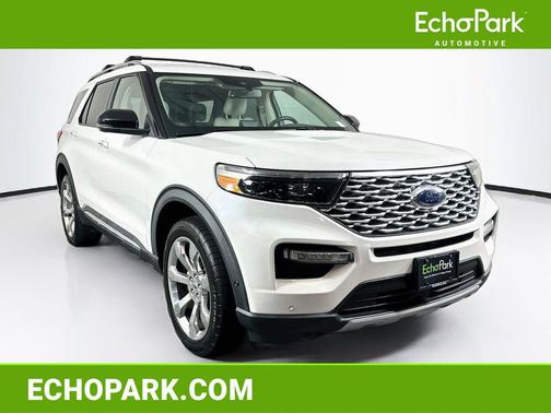 Star White Metallic Tri-Coat 2020 Ford Explorer Platinum
