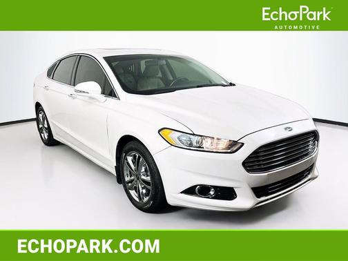 White Platinum Metallic Tri-Coat 2016 Ford Fusion Energi Titanium