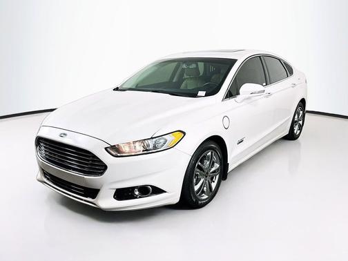 White Platinum Metallic Tri-Coat 2016 Ford Fusion Energi Titanium