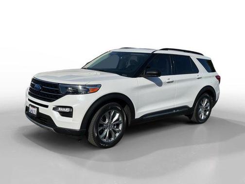 Star White Metallic Tri-Coat 2021 Ford Explorer XLT