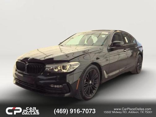 Black 2018 BMW 530 530i Sedan 4D
