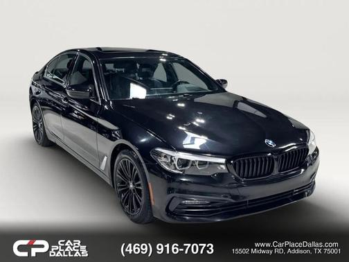 Black 2018 BMW 530 530i Sedan 4D